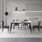 Modern Sintered Stone Gray Dining Set with Rectangle Table and Black Legs Dining Set Clearhalo 'Dining Room Sets' 'Dining Tables & Seating' 'dining_room_set' 'furn' 'furn_dining_room_set' 'Furniture' 'furniture_dining_room_set' 'Kitchen & Dining Furniture' 'kitchen&dining_furn' 'kitchen' 3385228