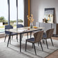 Modern Sintered Stone Gray Dining Set with Rectangle Table and Black Legs Dining Set Clearhalo 'Dining Room Sets' 'Dining Tables & Seating' 'dining_room_set' 'furn' 'furn_dining_room_set' 'Furniture' 'furniture_dining_room_set' 'Kitchen & Dining Furniture' 'kitchen&dining_furn' 'kitchen' 3385231