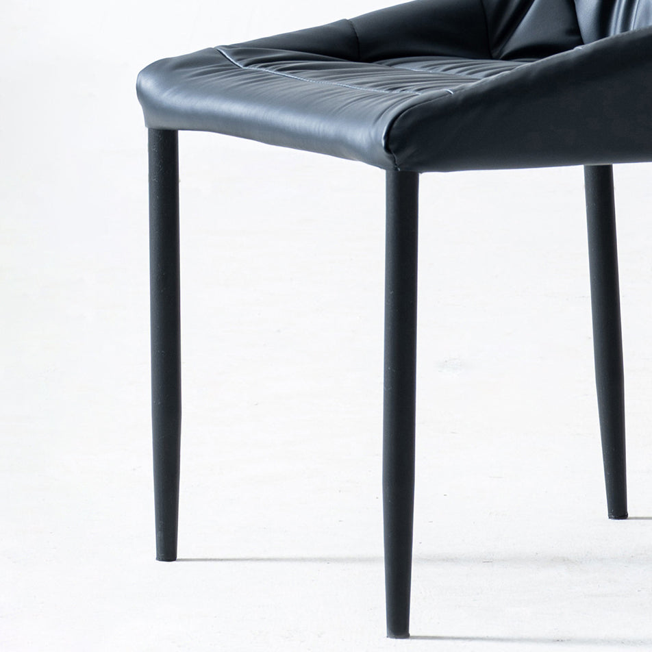 Modern Sintered Stone Black Dining Set with Rectangle Table and Black Legs Kitchen Dining Set Clearhalo 'Dining Room Sets' 'Dining Tables & Seating' 'dining_room_set' 'furn' 'furn_dining_room_set' 'Furniture' 'furniture_dining_room_set' 'Kitchen & Dining Furniture' 'kitchen&dining_furn' 'kitchen' 3385254