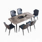 Contemporary Sintered Stone Dining Room Set Fixed Dining Set with Rectangle Table for Restaurant Clearhalo 'Dining Room Sets' 'Dining Tables & Seating' 'dining_room_set' 'furn' 'furn_dining_room_set' 'Furniture' 'furniture_dining_room_set' 'Kitchen & Dining Furniture' 'kitchen&dining_furn' 'kitchen' 3385266