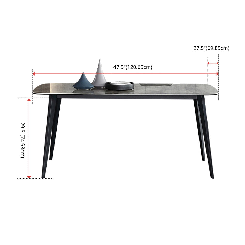 Contemporary Sintered Stone Dining Room Set Fixed Dining Set with Rectangle Table for Restaurant Clearhalo 'Dining Room Sets' 'Dining Tables & Seating' 'dining_room_set' 'furn' 'furn_dining_room_set' 'Furniture' 'furniture_dining_room_set' 'Kitchen & Dining Furniture' 'kitchen&dining_furn' 'kitchen' 3385269