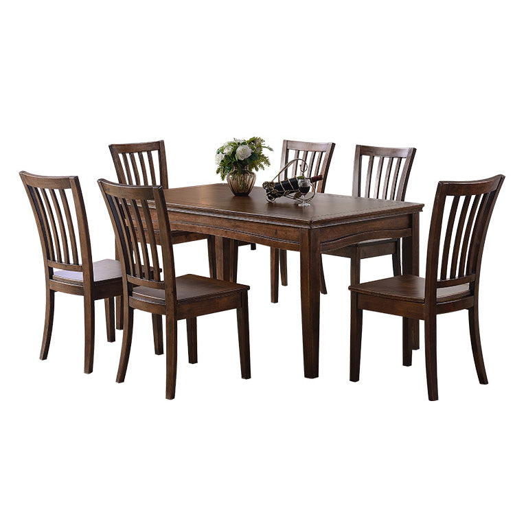 Traditional Solid Wood Dining Set Standard Height wth 4 Legs Base Dining¬†Room¬†Set Clearhalo 'Dining Room Sets' 'Dining Tables & Seating' 'dining_room_set' 'furn' 'furn_dining_room_set' 'Furniture' 'furniture_dining_room_set' 'Kitchen & Dining Furniture' 'kitchen&dining_furn' 'kitchen' 3385278