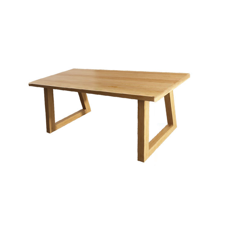 Wooden Dining Room Set Standard Height with Double Pedestal Base Table Set (bench not included) Table Only Clearhalo 'Dining Room Sets' 'Dining Tables & Seating' 'dining_room_set' 'furn' 'furn_dining_room_set' 'Furniture' 'furniture_dining_room_set' 'Kitchen & Dining Furniture' 'kitchen&dining_furn' 'kitchen' 3401392