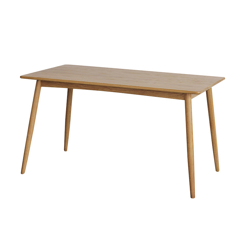 Contemporary Fixed Solid Wood Dining Table with 4 Solid Wood Legs Base Kitchen Dining Set Table Only Clearhalo 'Dining Room Sets' 'Dining Tables & Seating' 'dining_room_set' 'furn' 'furn_dining_room_set' 'Furniture' 'furniture_dining_room_set' 'Kitchen & Dining Furniture' 'kitchen&dining_furn' 'kitchen' 3401409