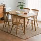 Contemporary Fixed Solid Wood Dining Table with 4 Solid Wood Legs Base Kitchen Dining Set with 4 Chairs Clearhalo 'Dining Room Sets' 'Dining Tables & Seating' 'dining_room_set' 'furn' 'furn_dining_room_set' 'Furniture' 'furniture_dining_room_set' 'Kitchen & Dining Furniture' 'kitchen&dining_furn' 'kitchen' 3401412