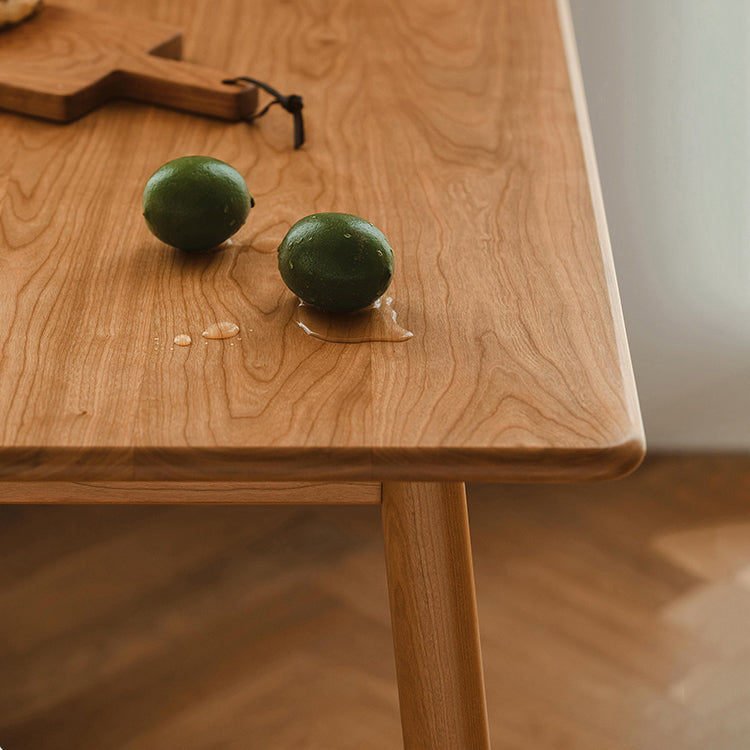 Contemporary Fixed Solid Wood Dining Table with 4 Solid Wood Legs Base Kitchen Dining Set Clearhalo 'Dining Room Sets' 'Dining Tables & Seating' 'dining_room_set' 'furn' 'furn_dining_room_set' 'Furniture' 'furniture_dining_room_set' 'Kitchen & Dining Furniture' 'kitchen&dining_furn' 'kitchen' 3401415