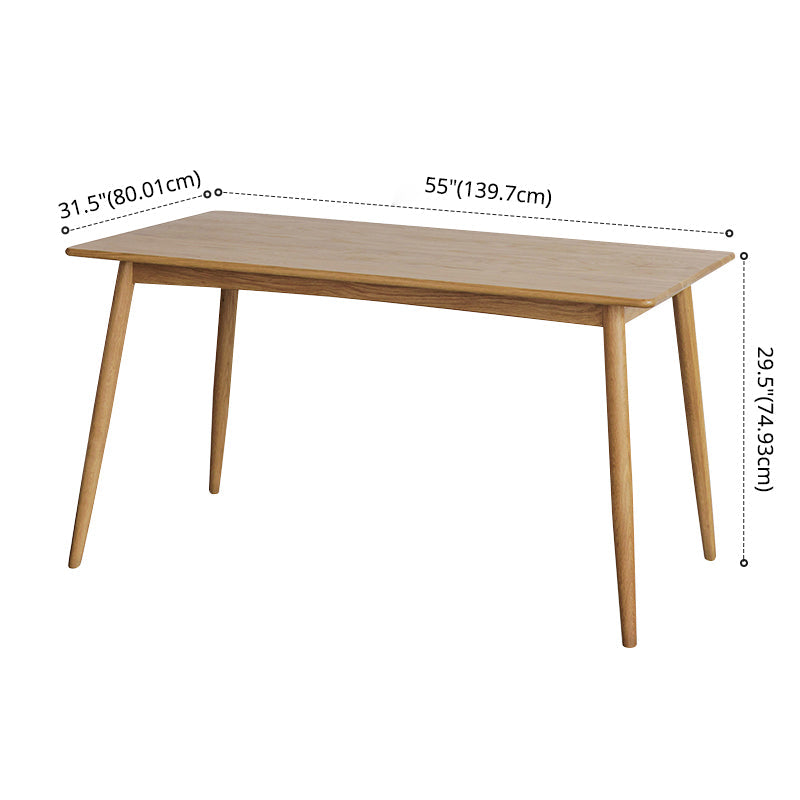 Contemporary Fixed Solid Wood Dining Table with 4 Solid Wood Legs Base Kitchen Dining Set Clearhalo 'Dining Room Sets' 'Dining Tables & Seating' 'dining_room_set' 'furn' 'furn_dining_room_set' 'Furniture' 'furniture_dining_room_set' 'Kitchen & Dining Furniture' 'kitchen&dining_furn' 'kitchen' 3401419