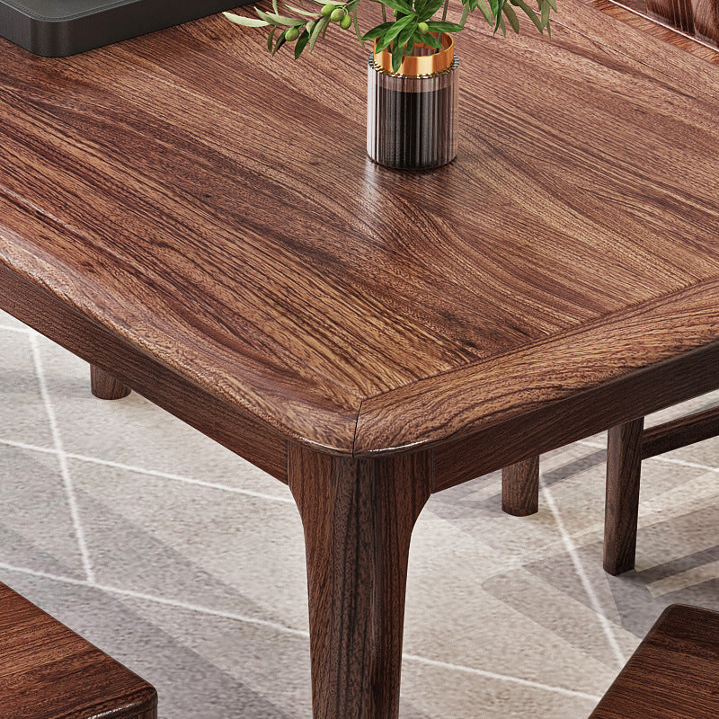 Modern Kitchen Solid Wood Dining Furniture Set with Rectangle Top Formal Dining¬†Room¬†Table¬†Set Clearhalo 'Dining Room Sets' 'Dining Tables & Seating' 'dining_room_set' 'furn' 'furn_dining_room_set' 'Furniture' 'furniture_dining_room_set' 'Kitchen & Dining Furniture' 'kitchen&dining_furn' 'kitchen' 3401432