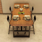 Industrial Standard Dining Room Set with Wood Top and Trestle Base Kitchen Table Set Clearhalo 'Dining Room Sets' 'Dining Tables & Seating' 'dining_room_set' 'furn' 'furn_dining_room_set' 'Furniture' 'furniture_dining_room_set' 'Kitchen & Dining Furniture' 'kitchen&dining_furn' 'kitchen' 3401438