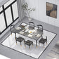 Minimalist Sintered Stone Top Standard Dining Table Set White Rectangle Dining Set for Kitchen Clearhalo 'Dining Room Sets' 'Dining Tables & Seating' 'dining_room_set' 'furn' 'furn_dining_room_set' 'Furniture' 'furniture_dining_room_set' 'Kitchen & Dining Furniture' 'kitchen&dining_furn' 'kitchen' 3401453
