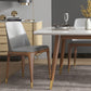 Nordic Ash White Rock Board Rectangular Dining Table Set with 4 Legs Base Clearhalo 'Dining Room Sets' 'Dining Tables & Seating' 'dining_room_set' 'furn' 'furn_dining_room_set' 'Furniture' 'furniture_dining_room_set' 'Kitchen & Dining Furniture' 'kitchen&dining_furn' 'kitchen' 3401481