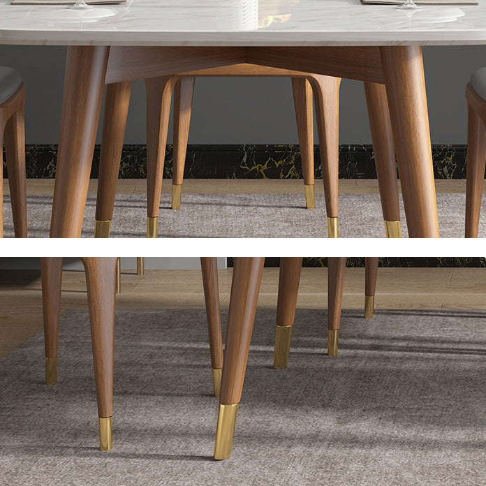 Nordic Ash White Rock Board Rectangular Dining Table Set with 4 Legs Base Clearhalo 'Dining Room Sets' 'Dining Tables & Seating' 'dining_room_set' 'furn' 'furn_dining_room_set' 'Furniture' 'furniture_dining_room_set' 'Kitchen & Dining Furniture' 'kitchen&dining_furn' 'kitchen' 3401486
