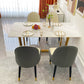Scandinavian Metal Base Dining Table Rectangle Formal Dinette Set for Dining Room Clearhalo 'Dining Room Sets' 'Dining Tables & Seating' 'dining_room_set' 'furn' 'furn_dining_room_set' 'Furniture' 'furniture_dining_room_set' 'Kitchen & Dining Furniture' 'kitchen&dining_furn' 'kitchen' 3401532
