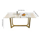 Scandinavian Metal Base Dining Table Rectangle Formal Dinette Set for Dining Room Clearhalo 'Dining Room Sets' 'Dining Tables & Seating' 'dining_room_set' 'furn' 'furn_dining_room_set' 'Furniture' 'furniture_dining_room_set' 'Kitchen & Dining Furniture' 'kitchen&dining_furn' 'kitchen' 3401539