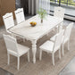 Contemporary Sintered Stone Kitchen Dining Set White Standard Dining Set with 4 Legs Base Clearhalo 'Dining Room Sets' 'Dining Tables & Seating' 'dining_room_set' 'furn' 'furn_dining_room_set' 'Furniture' 'furniture_dining_room_set' 'Kitchen & Dining Furniture' 'kitchen&dining_furn' 'kitchen' 3401560