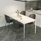 Modern Rectangle White Dining Set Kitchen Sintered Stone Top Dining Set with 4 Legs Base Clearhalo 'Dining Room Sets' 'Dining Tables & Seating' 'dining_room_set' 'furn' 'furn_dining_room_set' 'Furniture' 'furniture_dining_room_set' 'Kitchen & Dining Furniture' 'kitchen&dining_furn' 'kitchen' 3401575