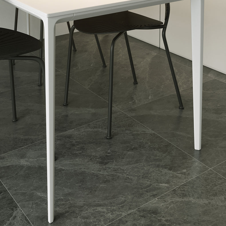 Modern Rectangle White Dining Set Kitchen Sintered Stone Top Dining Set with 4 Legs Base Clearhalo 'Dining Room Sets' 'Dining Tables & Seating' 'dining_room_set' 'furn' 'furn_dining_room_set' 'Furniture' 'furniture_dining_room_set' 'Kitchen & Dining Furniture' 'kitchen&dining_furn' 'kitchen' 3401579