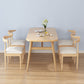 Contemporary Solid Wood Rectangle Shape Dining Furniture 4 Wood Legs Table for Kitchen Clearhalo 'Dining Room Sets' 'Dining Tables & Seating' 'dining_room_set' 'furn' 'furn_dining_room_set' 'Furniture' 'furniture_dining_room_set' 'Kitchen & Dining Furniture' 'kitchen&dining_furn' 'kitchen' 3401600
