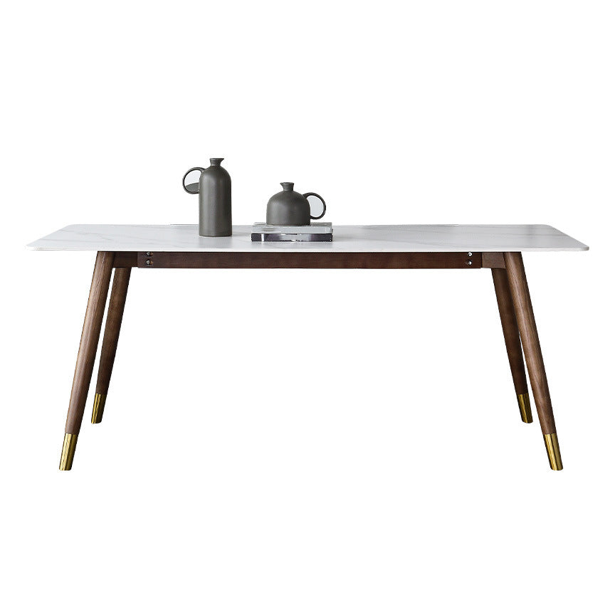 Modern Dining Room Set Rectangle Sintered Stone with 4 Legs Base Formal Kitchen Table Set Table Only Clearhalo 'Dining Room Sets' 'Dining Tables & Seating' 'dining_room_set' 'furn' 'furn_dining_room_set' 'Furniture' 'furniture_dining_room_set' 'Kitchen & Dining Furniture' 'kitchen&dining_furn' 'kitchen' 3401657