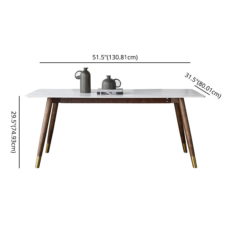 Modern Dining Room Set Rectangle Sintered Stone with 4 Legs Base Formal Kitchen Table Set Clearhalo 'Dining Room Sets' 'Dining Tables & Seating' 'dining_room_set' 'furn' 'furn_dining_room_set' 'Furniture' 'furniture_dining_room_set' 'Kitchen & Dining Furniture' 'kitchen&dining_furn' 'kitchen' 3401661