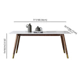 Modern Dining Room Set Rectangle Sintered Stone with 4 Legs Base Formal Kitchen Table Set Clearhalo 'Dining Room Sets' 'Dining Tables & Seating' 'dining_room_set' 'furn' 'furn_dining_room_set' 'Furniture' 'furniture_dining_room_set' 'Kitchen & Dining Furniture' 'kitchen&dining_furn' 'kitchen' 3401664