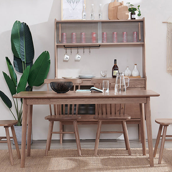 Modern Kitchen Wooden Dining Furniture Set with Rectangle Table Formal Dining¬†Room¬†Table¬†Set Clearhalo 'Dining Room Sets' 'Dining Tables & Seating' 'dining_room_set' 'furn' 'furn_dining_room_set' 'Furniture' 'furniture_dining_room_set' 'Kitchen & Dining Furniture' 'kitchen&dining_furn' 'kitchen' 3401697