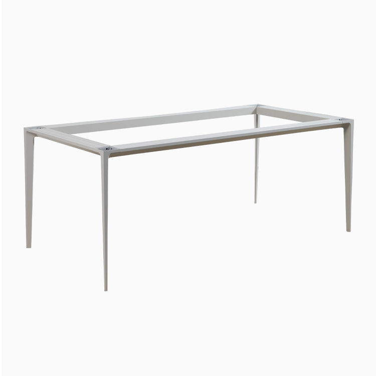 Contemporary Sintered Stone Standard Dining Set Rectangle Kitchen Dining Set in White Clearhalo 'Dining Room Sets' 'Dining Tables & Seating' 'dining_room_set' 'furn' 'furn_dining_room_set' 'Furniture' 'furniture_dining_room_set' 'Kitchen & Dining Furniture' 'kitchen&dining_furn' 'kitchen' 3401725