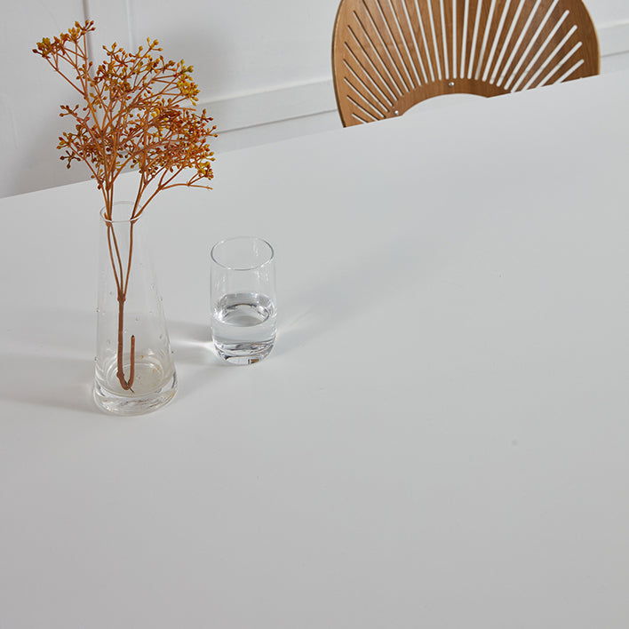 Contemporary Sintered Stone Standard Dining Set Rectangle Kitchen Dining Set in White Clearhalo 'Dining Room Sets' 'Dining Tables & Seating' 'dining_room_set' 'furn' 'furn_dining_room_set' 'Furniture' 'furniture_dining_room_set' 'Kitchen & Dining Furniture' 'kitchen&dining_furn' 'kitchen' 3401728