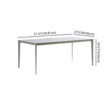 Contemporary Sintered Stone Standard Dining Set Rectangle Kitchen Dining Set in White Clearhalo 'Dining Room Sets' 'Dining Tables & Seating' 'dining_room_set' 'furn' 'furn_dining_room_set' 'Furniture' 'furniture_dining_room_set' 'Kitchen & Dining Furniture' 'kitchen&dining_furn' 'kitchen' 3401732