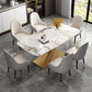 Contemporary Rectangle Shape Dining Set Sintered Stone Top Dining Table Furniture for Restaurant Clearhalo 'Dining Room Sets' 'Dining Tables & Seating' 'dining_room_set' 'furn' 'furn_dining_room_set' 'Furniture' 'furniture_dining_room_set' 'Kitchen & Dining Furniture' 'kitchen&dining_furn' 'kitchen' 3401760