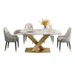 Contemporary Rectangle Shape Dining Set Sintered Stone Top Dining Table Furniture for Restaurant Clearhalo 'Dining Room Sets' 'Dining Tables & Seating' 'dining_room_set' 'furn' 'furn_dining_room_set' 'Furniture' 'furniture_dining_room_set' 'Kitchen & Dining Furniture' 'kitchen&dining_furn' 'kitchen' 3401762