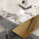 Contemporary Rectangle Shape Dining Set Sintered Stone Top Dining Table Furniture for Restaurant Clearhalo 'Dining Room Sets' 'Dining Tables & Seating' 'dining_room_set' 'furn' 'furn_dining_room_set' 'Furniture' 'furniture_dining_room_set' 'Kitchen & Dining Furniture' 'kitchen&dining_furn' 'kitchen' 3401764