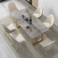 Minimalist Style Sintered Stone Dining Table Rectangular Dining Table with Metal Frame Clearhalo 'Dining Room Sets' 'Dining Tables & Seating' 'dining_room_set' 'furn' 'furn_dining_room_set' 'Furniture' 'furniture_dining_room_set' 'Kitchen & Dining Furniture' 'kitchen&dining_furn' 'kitchen' 3401785