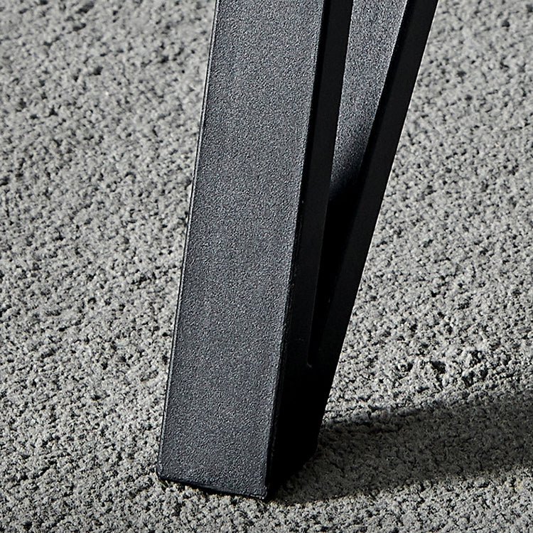 Contemporary Sintered Stone Top Dining Room Set with Rectangle Shape Dining Set with Pedestal Base Clearhalo 'Dining Room Sets' 'Dining Tables & Seating' 'dining_room_set' 'furn' 'furn_dining_room_set' 'Furniture' 'furniture_dining_room_set' 'Kitchen & Dining Furniture' 'kitchen&dining_furn' 'kitchen' 3401795