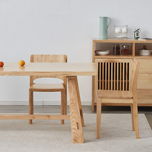 Modern Style Rectangle Dining¬†Room¬†Table¬†Set with Solid Wood Dining Set with 4 Legs Table Clearhalo 'Dining Room Sets' 'Dining Tables & Seating' 'dining_room_set' 'furn' 'furn_dining_room_set' 'Furniture' 'furniture_dining_room_set' 'Kitchen & Dining Furniture' 'kitchen&dining_furn' 'kitchen' 3401804