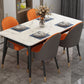 Modern Style Sintered Stone Dining Set with Rectangle Shape Dinette Set with 4 Legs Table Clearhalo 'Dining Room Sets' 'Dining Tables & Seating' 'dining_room_set' 'furn' 'furn_dining_room_set' 'Furniture' 'furniture_dining_room_set' 'Kitchen & Dining Furniture' 'kitchen&dining_furn' 'kitchen' 3401818