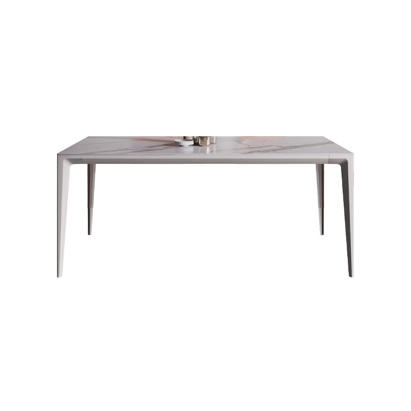 Minimalist Style Dining Room Set Sintered Stone Top Dinette Set with Metal 4 Legs Base 1 Piece Clearhalo 'Dining Room Sets' 'Dining Tables & Seating' 'dining_room_set' 'furn' 'furn_dining_room_set' 'Furniture' 'furniture_dining_room_set' 'Kitchen & Dining Furniture' 'kitchen&dining_furn' 'kitchen' 3401914