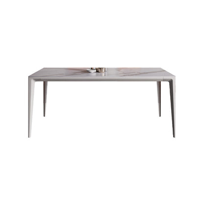 Minimalist Style Dining Room Set Sintered Stone Top Dinette Set with Metal 4 Legs Base 1 Piece Clearhalo 'Dining Room Sets' 'Dining Tables & Seating' 'dining_room_set' 'furn' 'furn_dining_room_set' 'Furniture' 'furniture_dining_room_set' 'Kitchen & Dining Furniture' 'kitchen&dining_furn' 'kitchen' 3401914