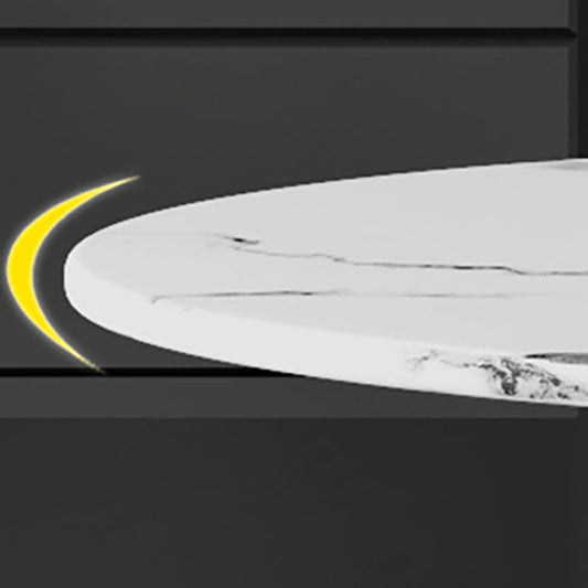 Modern Sintered Stone Dining Room Set with Round Top and Gold Base Furniture Clearhalo 'Dining Room Sets' 'Dining Tables & Seating' 'dining_room_set' 'furn' 'furn_dining_room_set' 'Furniture' 'furniture_dining_room_set' 'Kitchen & Dining Furniture' 'kitchen&dining_furn' 'kitchen' 3401934