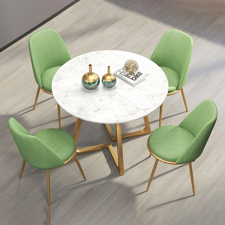 Scandinavian Style Fixed Dining¬†Room¬†Table¬†Set with 4 Legs Base Dining Furniture Clearhalo 'Dining Room Sets' 'Dining Tables & Seating' 'dining_room_set' 'furn' 'furn_dining_room_set' 'Furniture' 'furniture_dining_room_set' 'Kitchen & Dining Furniture' 'kitchen&dining_furn' 'kitchen' 3401945