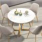 Scandinavian Style Fixed Dining¬†Room¬†Table¬†Set with 4 Legs Base Dining Furniture Clearhalo 'Dining Room Sets' 'Dining Tables & Seating' 'dining_room_set' 'furn' 'furn_dining_room_set' 'Furniture' 'furniture_dining_room_set' 'Kitchen & Dining Furniture' 'kitchen&dining_furn' 'kitchen' 3401946