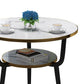 Glam Sintered Stone Dining Table Set with 3 Legs Base Dining Furniture for Home Use Clearhalo 'Dining Room Sets' 'Dining Tables & Seating' 'dining_room_set' 'furn' 'furn_dining_room_set' 'Furniture' 'furniture_dining_room_set' 'Kitchen & Dining Furniture' 'kitchen&dining_furn' 'kitchen' 3401971