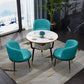 Glam Sintered Stone Dining Table Set with 3 Legs Base Dining Furniture for Home Use Aqua 4 Piece Set Clearhalo 'Dining Room Sets' 'Dining Tables & Seating' 'dining_room_set' 'furn' 'furn_dining_room_set' 'Furniture' 'furniture_dining_room_set' 'Kitchen & Dining Furniture' 'kitchen&dining_furn' 'kitchen' 3401974