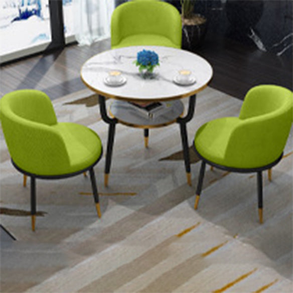 Glam Sintered Stone Dining Table Set with 3 Legs Base Dining Furniture for Home Use Green 4 Piece Set Clearhalo 'Dining Room Sets' 'Dining Tables & Seating' 'dining_room_set' 'furn' 'furn_dining_room_set' 'Furniture' 'furniture_dining_room_set' 'Kitchen & Dining Furniture' 'kitchen&dining_furn' 'kitchen' 3401980