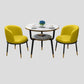 Glam Sintered Stone Dining Table Set with 3 Legs Base Dining Furniture for Home Use Clearhalo 'Dining Room Sets' 'Dining Tables & Seating' 'dining_room_set' 'furn' 'furn_dining_room_set' 'Furniture' 'furniture_dining_room_set' 'Kitchen & Dining Furniture' 'kitchen&dining_furn' 'kitchen' 3401982