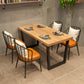 Industrial Dining Room Set with Rectangle Table and Metal Base Kitchen Table Set Clearhalo 'Dining Room Sets' 'Dining Tables & Seating' 'dining_room_set' 'furn' 'furn_dining_room_set' 'Furniture' 'furniture_dining_room_set' 'Kitchen & Dining Furniture' 'kitchen&dining_furn' 'kitchen' 3401997