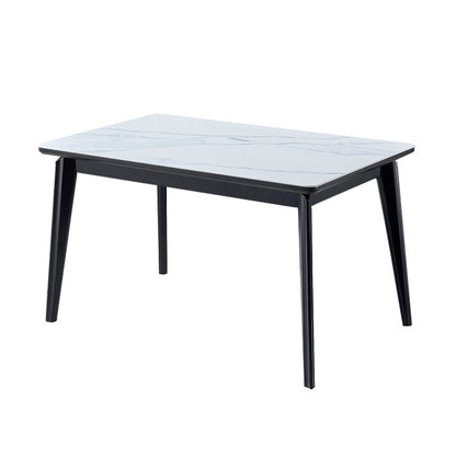 Fixed Sintered Stone Top Kitchen Table Set with 4 Legs Base Dining Furniture for Home Table Only Clearhalo 'Dining Room Sets' 'Dining Tables & Seating' 'dining_room_set' 'furn' 'furn_dining_room_set' 'Furniture' 'furniture_dining_room_set' 'Kitchen & Dining Furniture' 'kitchen&dining_furn' 'kitchen' 3407076