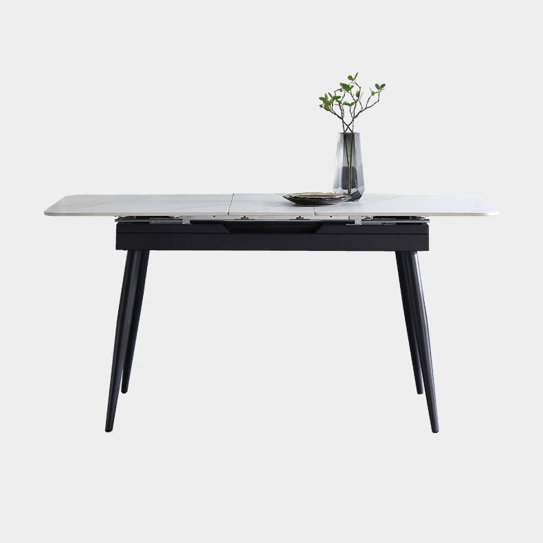 Rectangle Contemporary Sintered Stone Dining Room Set with Removable Leaf Dining Furniture Set Table Only Clearhalo 'Dining Room Sets' 'Dining Tables & Seating' 'dining_room_set' 'furn' 'furn_dining_room_set' 'Furniture' 'furniture_dining_room_set' 'Kitchen & Dining Furniture' 'kitchen&dining_furn' 'kitchen' 3407088