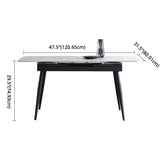 Rectangle Contemporary Sintered Stone Dining Room Set with Removable Leaf Dining Furniture Set Clearhalo 'Dining Room Sets' 'Dining Tables & Seating' 'dining_room_set' 'furn' 'furn_dining_room_set' 'Furniture' 'furniture_dining_room_set' 'Kitchen & Dining Furniture' 'kitchen&dining_furn' 'kitchen' 3407095