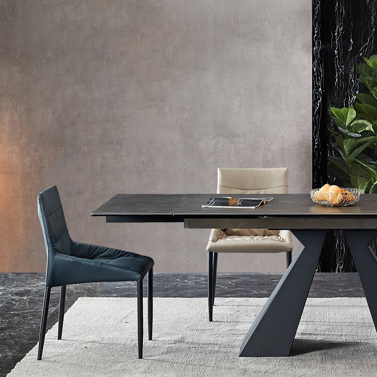 Modern Rectangle Shape Dinette Set Sintered Stone Top Dining Table Furniture for Dining Room Clearhalo 'Dining Room Sets' 'Dining Tables & Seating' 'dining_room_set' 'furn' 'furn_dining_room_set' 'Furniture' 'furniture_dining_room_set' 'Kitchen & Dining Furniture' 'kitchen&dining_furn' 'kitchen' 3407124